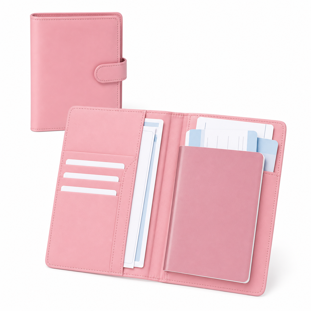 Pink Travel Organizer Wallet
